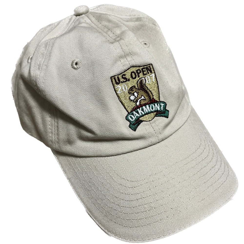 Us Open Oakmont Golf Hat 2007 USGA Member Tan Strapback Embroidered 100% Cotton